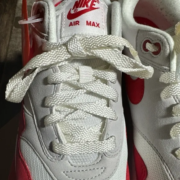 Nike Air Max White and Red Sneakers