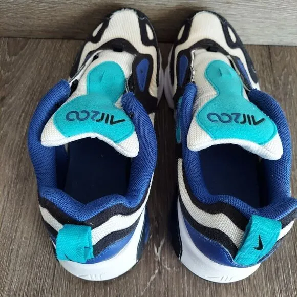 Nike Air Max 200 White Hyper Blue Oracle Aqua Shoes Sneakers 6Y Womens 7.5
