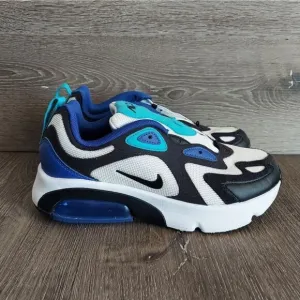 Nike Air Max 200 White Hyper Blue Oracle Aqua Shoes Sneakers 6Y Womens 7.5