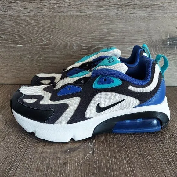 Nike Air Max 200 White Hyper Blue Oracle Aqua Shoes Sneakers 6Y Womens 7.5