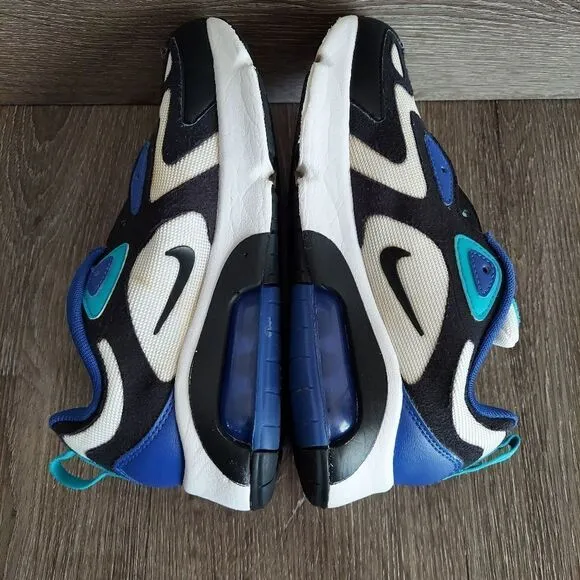 Nike Air Max 200 White Hyper Blue Oracle Aqua Shoes Sneakers 6Y Womens 7.5