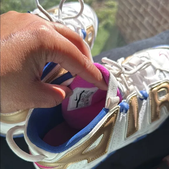 NIKE AIR MORE UPTEMPO DECORATED IN METALLIC GOLD