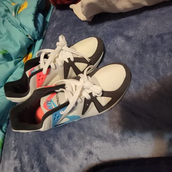 Nike Air Sneakers with Blue and Pink Accents