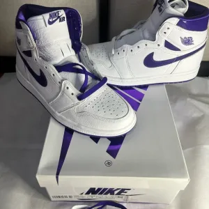 Nike Air White and Purple High-Top Sneakers-NWOT