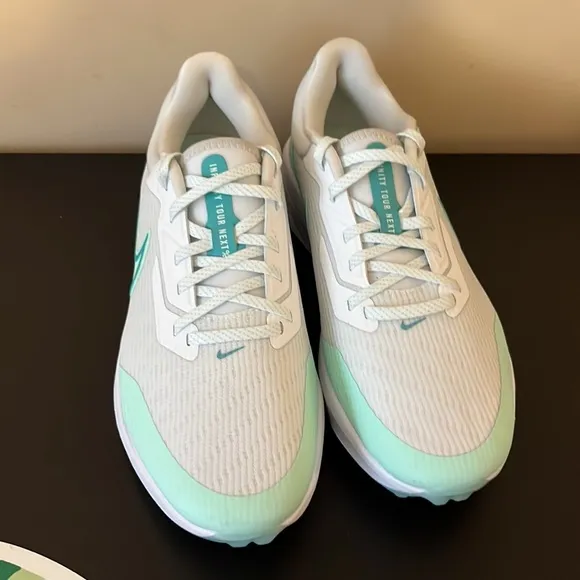 Nike Air Zoom Infinity Tour Next% White Mint Foam DC5221-143‎ Golf Shoes Size 10