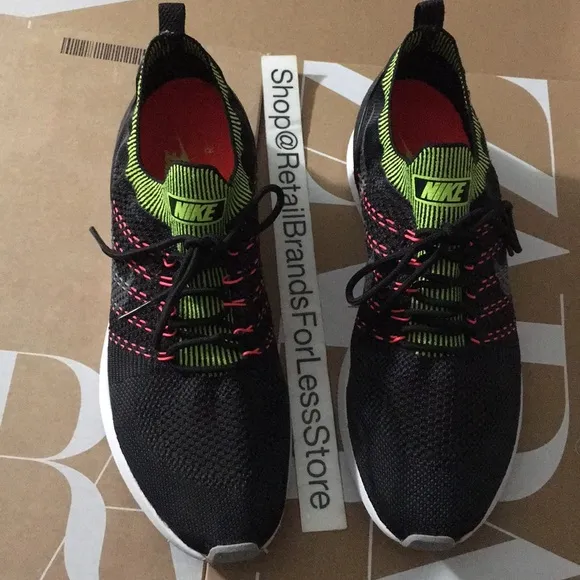 NIKE Air Zoom Mariah Flyknit Racer 'Black Wolf Grey Volt' Sneakers