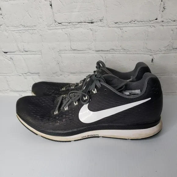 Nike Air Zoom Pegasus 34 887009-001 Gray Black Running Sneakers‎ Mens US 9.5