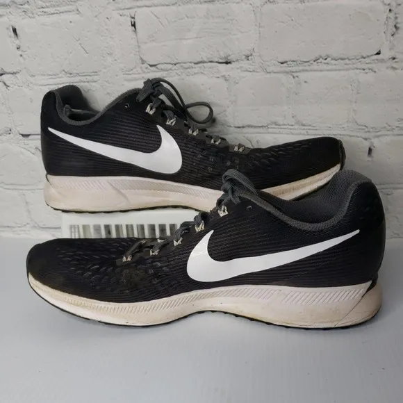 Nike Air Zoom Pegasus 34 887009-001 Gray Black Running Sneakers‎ Mens US 9.5