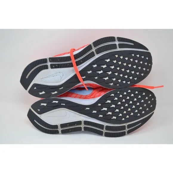 Nike Air Zoom Pegasus 35 942851-600 Mens 9.5 Sneakers Orange White Running Shoes