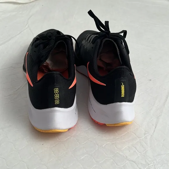 Nike Air Zoom Pegasus 37 black neon orange running sneakers