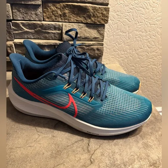Nike Air Zoom Pegasus 39 Spruce Crimson DH4071-302 Running Sneakers Men's 13