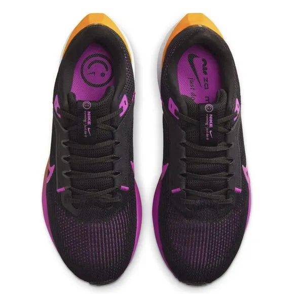 Nike Air Zoom Pegasus 40 Black Pink Running Shoes Women's Size 12 / Mens 10.5