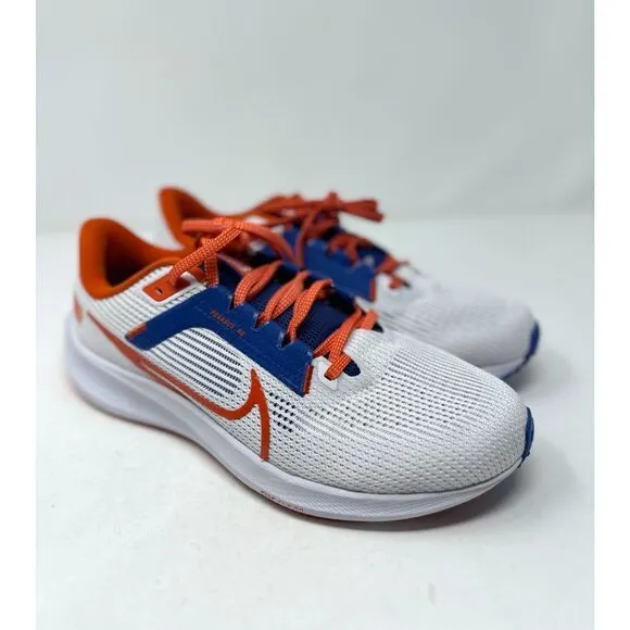 Nike Air Zoom Pegasus 40 Florida Gators Shoes White Orange Sneakers Men's 9 NEW