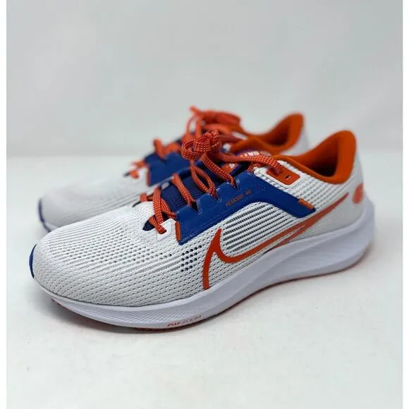 Nike Air Zoom Pegasus 40 Florida Gators Shoes White Orange Sneakers Men's 9 NEW