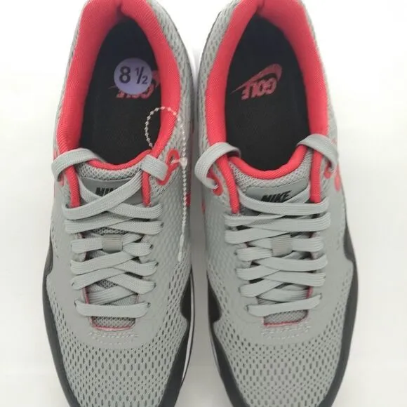 Nike‎ Air Max 1 Spikeless Golf Shoes Sneakers Men's Size 8.5 Grey, Blue, Red