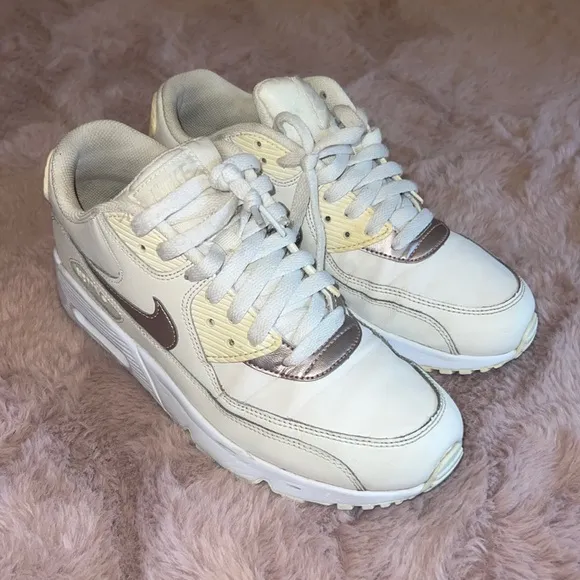 Nike Airmax big kids 6Y off white champagne gold Nike Air Max sneakers shoes​​
