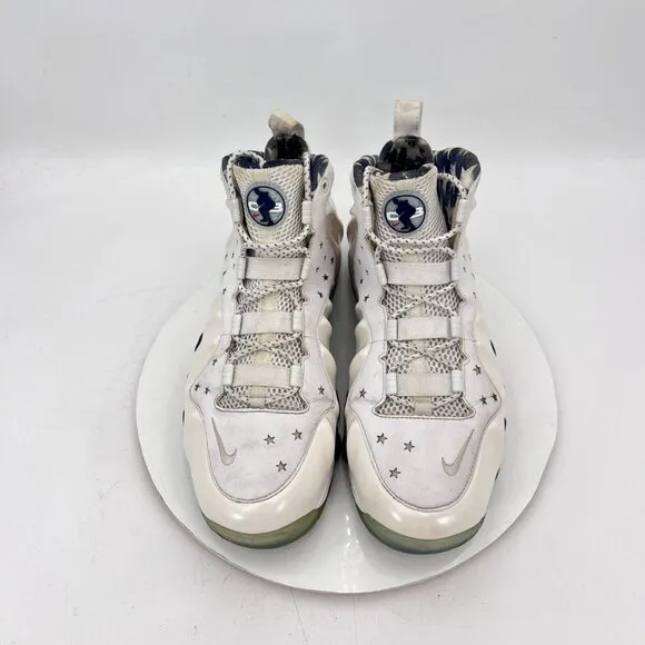Nike Barkley Foam Posite Max Olympics Men Size 11 588527-100 White Silver Shoes
