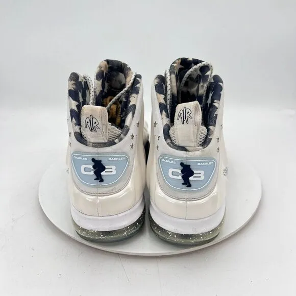 Nike Barkley Foam Posite Max Olympics Men Size 11 588527-100 White Silver Shoes