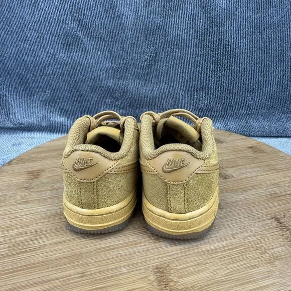 Nike Boys Air Force 1 LV8 Size 7C Shoes Brown Wheat Casual Comfort Sneakers