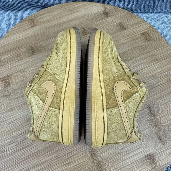 Nike Boys Air Force 1 LV8 Size 7C Shoes Brown Wheat Casual Comfort Sneakers