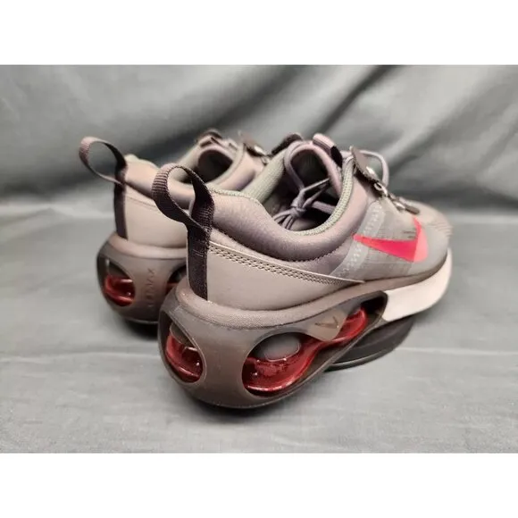 Nike Boys Air Max 2021 (GS) Sneakers Mesh Flat Pewter Red Size 5 NEW NO BOX!