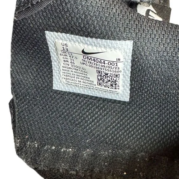 Nike Cortez Men’s Size 13 Black White Sneakers Lace Up Shoes DM4044-001