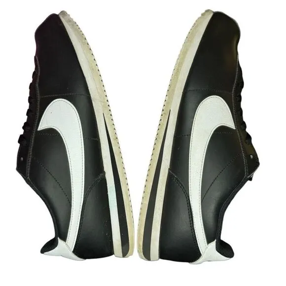 Nike Cortez Men’s Size 13 Black White Sneakers Lace Up Shoes DM4044-001