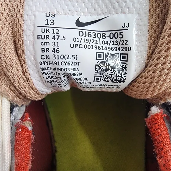 Nike Crater Impact SE 'Photon Dust-Cinnabar Size US 13