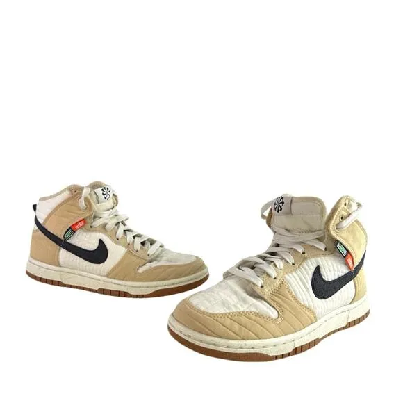 Nike Dunk High Next Nature Toasty Rattan Tan Lace Up Athletic Sneakers Shoes 6.5