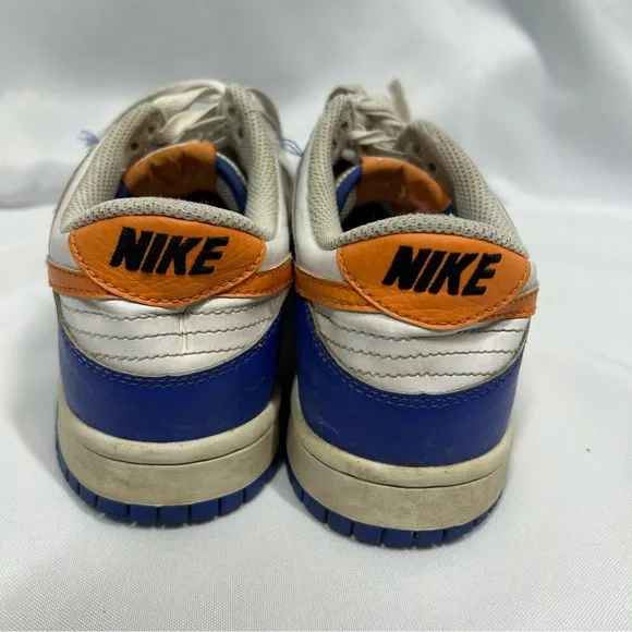 Nike | Dunk Low Knicks Sneakers Blue White Orange Shoes Boys Size 6.5Y