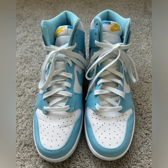 Nike Dunk University Blue White Hightop Sneakers Men’s Shoe Size 11