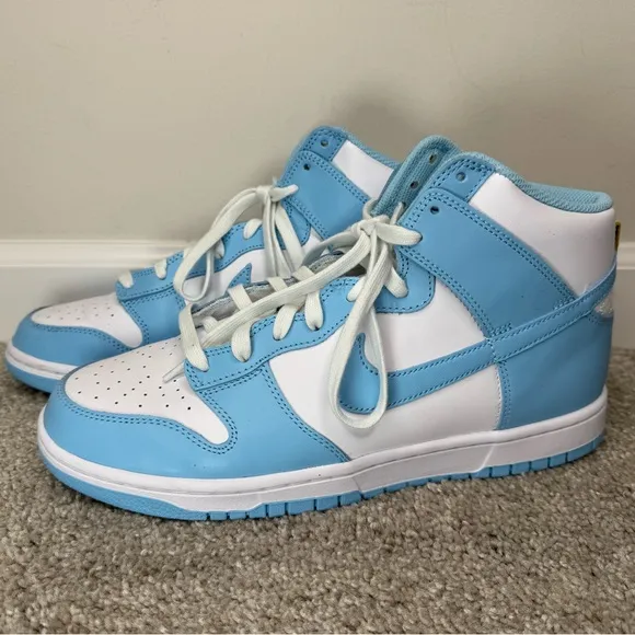 Nike Dunk University Blue White Hightop Sneakers Men’s Shoe Size 11