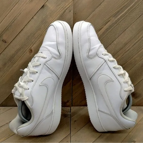 Nike Ebernon‎ Athletic Sneakers Mens Size 10 Triple White Classic Casual Shoes