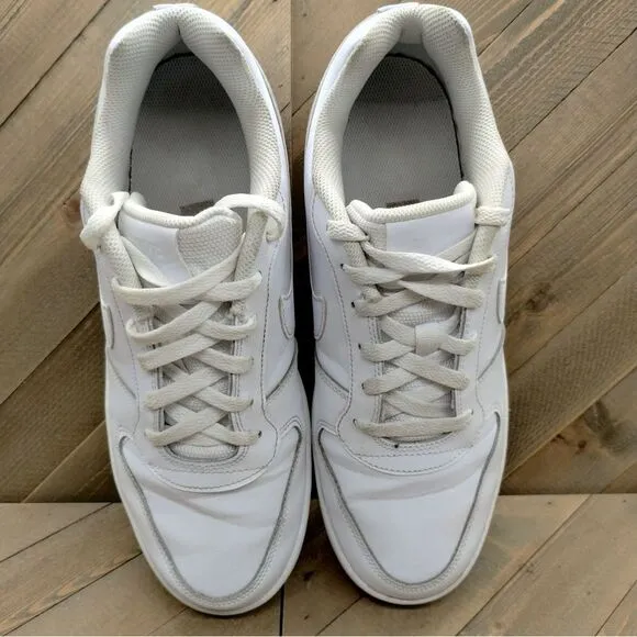 Nike Ebernon‎ Athletic Sneakers Mens Size 10 Triple White Classic Casual Shoes
