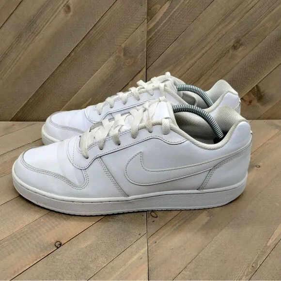 Nike Ebernon‎ Athletic Sneakers Mens Size 10 Triple White Classic Casual Shoes