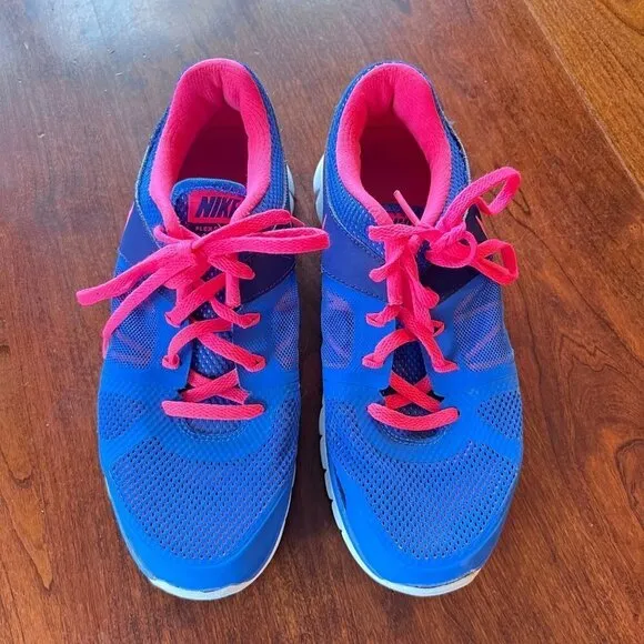 NIKE Flex Girl's Hyper Cobalt Run Running Shoes/Sneakers - Size 6Y