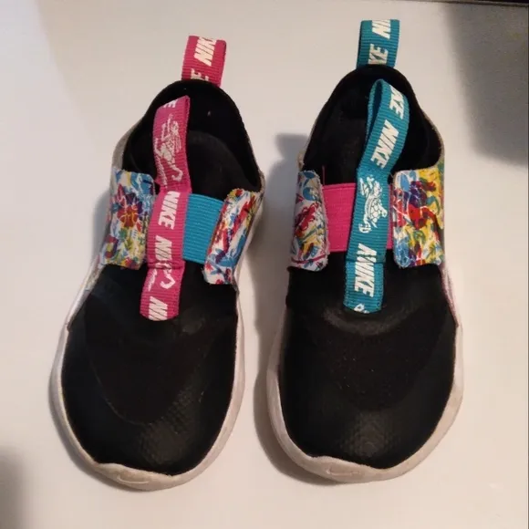 Nike Flexrunner Shoes Child Size 9 Toddler Slip On Pink Blue