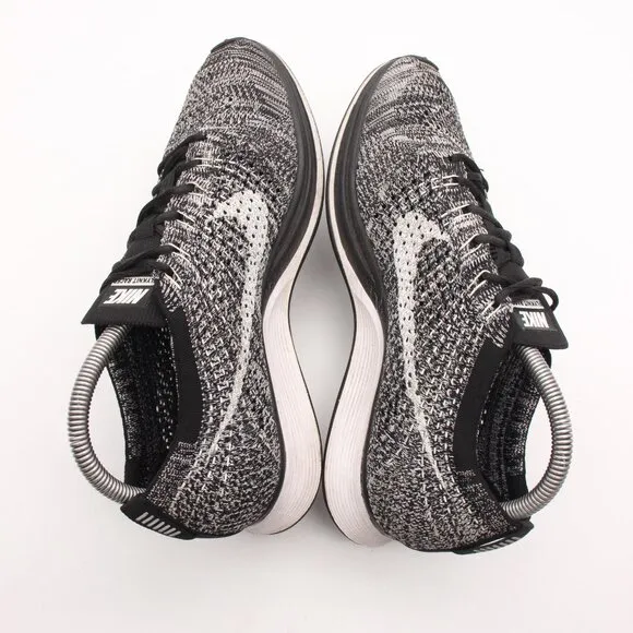 Nike Flyknit Racer Oreo 2.0 Men's Size 8 Running Athletic Black White Sneakers