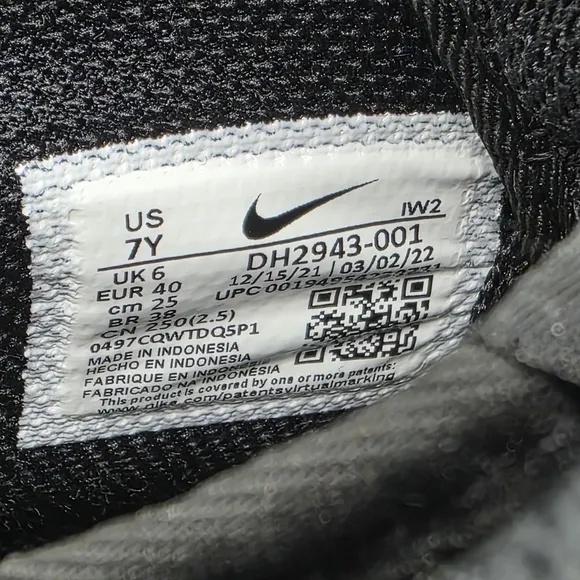 Nike Force Air Force 1 High LE DH2943001 Black Sneakers Size Youth 7