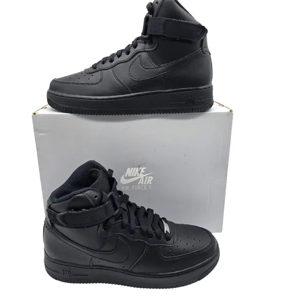 Nike Force Air Force 1 High LE DH2943001 Black Sneakers Size Youth 7