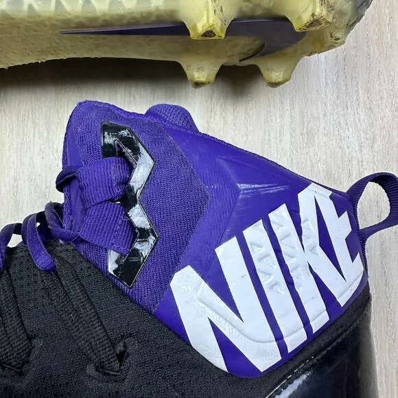 Nike Force Savage Football Active Sport Cleats Black Purple 918346-015 Men's 16