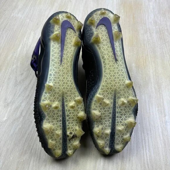 Nike Force Savage Football Active Sport Cleats Black Purple 918346-015 Men's 16