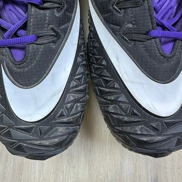 Nike Force Savage Football Active Sport Cleats Black Purple 918346-015 Men's 16