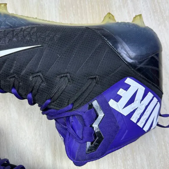 Nike Force Savage Football Active Sport Cleats Black Purple 918346-015 Men's 16