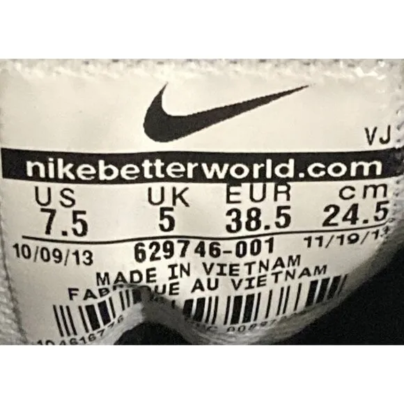 Nike Force Women's size 7.5  Black  Canvas  Leather hidden heel wedge Sneakers