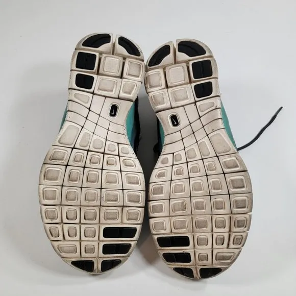 Nike Free 5.0 EXT Mens 8 Woven Mid Turquoise White Athletic Shoes 580531 303