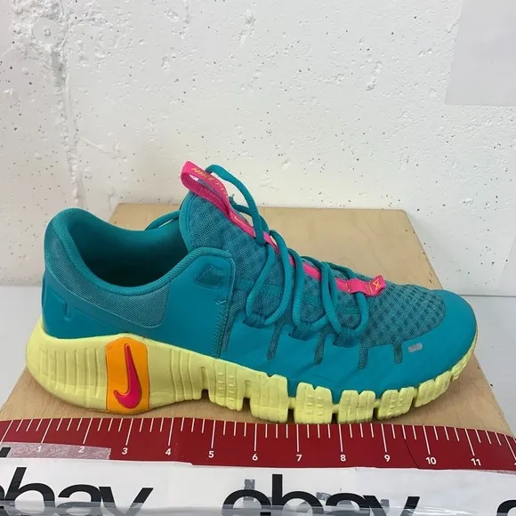Nike Free Metcon 5 Men's US 10.5 Workout Shoes Aqua Athletic Sneakers DV3949-302