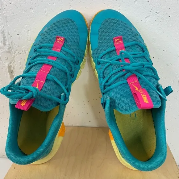 Nike Free Metcon 5 Men's US 10.5 Workout Shoes Aqua Athletic Sneakers DV3949-302