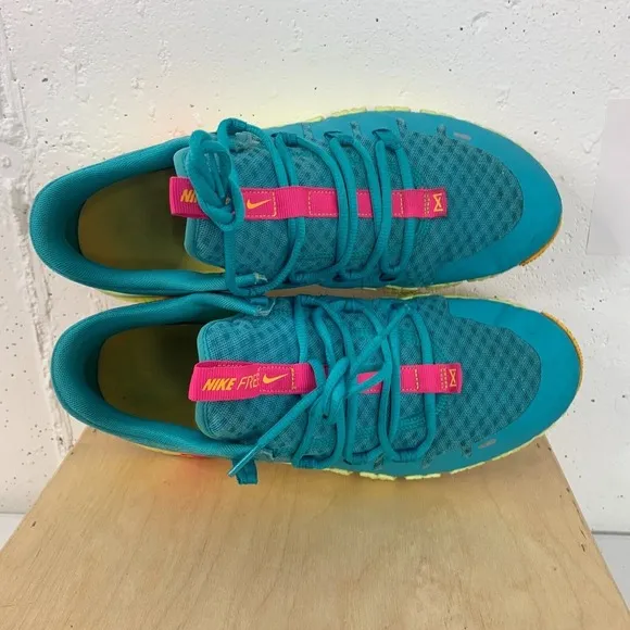 Nike Free Metcon 5 Men's US 10.5 Workout Shoes Aqua Athletic Sneakers DV3949-302