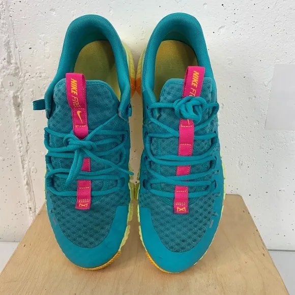 Nike Free Metcon 5 Men's US 10.5 Workout Shoes Aqua Athletic Sneakers DV3949-302